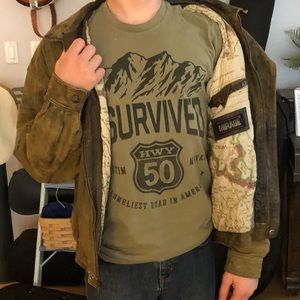 Vintage Indiana Jones Leather Bomber Mirage Jacket Sz